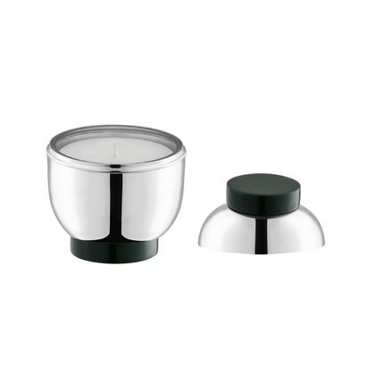 Porta Velas Volupté Níquel com Resina Verde