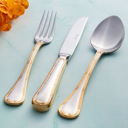 Faqueiro St. James 130 Peças Croisé Gold