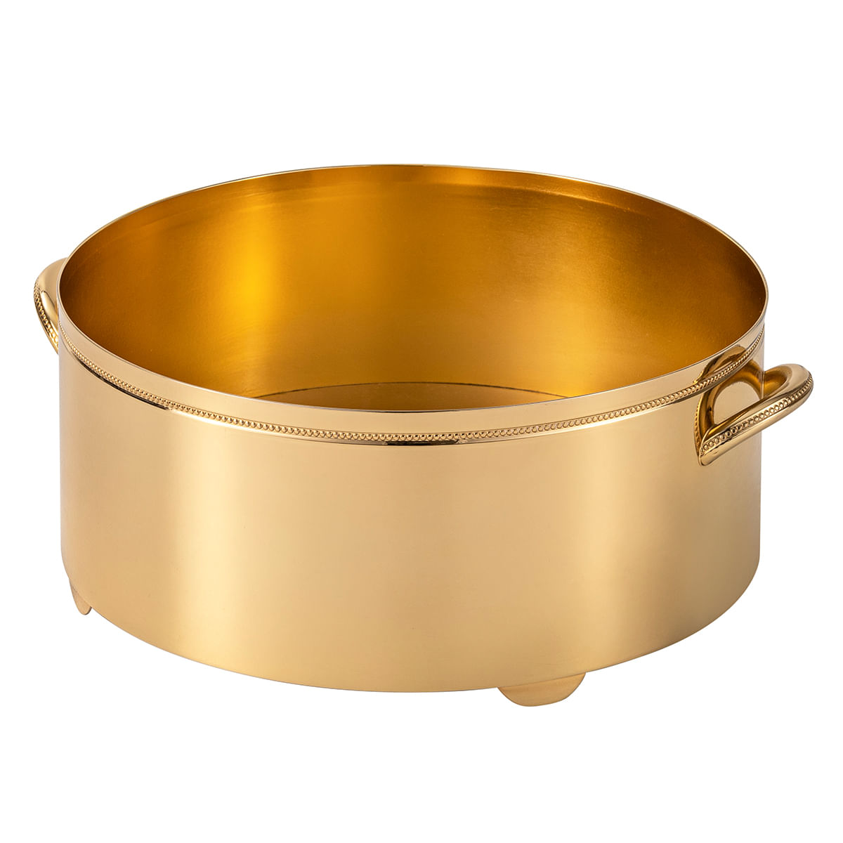 Centro De Mesa Redondo Bloom Gold24k Shop St James